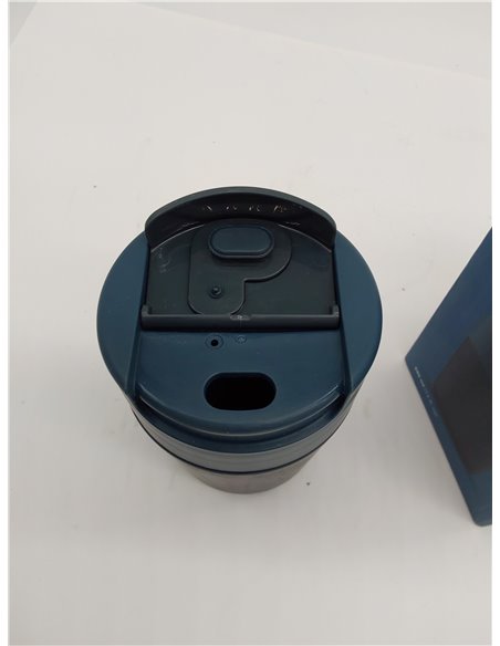 Joseph Joseph Sipp, Polipropileno (PP) Taza para llevar café y té, Vaso con tapa, a prueba de fugas, sin BPA, 340 ml, azul oscur