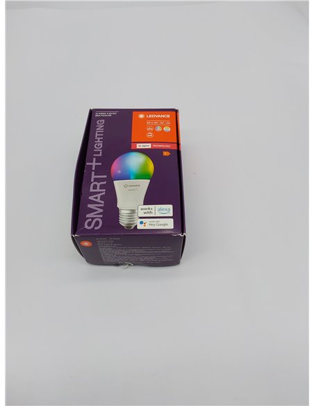LEDVANCE Lámpara Smart+ con tecnología ZigBee, 9W, A60, mate, base E27, color de luz RGBW ajustable, 806lm, paquete de 1