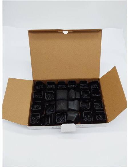JCrunaway Tapas para patas de silla inclinadas, cuadradas, 24 unidades, con forma de bola, para patas de silla inclinadas/vertic