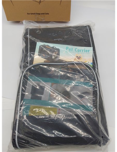 morpilot Transportín Perro Gato, Bolsa Transporte Transpirable para Mascotas, Portador de Viaje con Correa de Hombro Ajustable, 