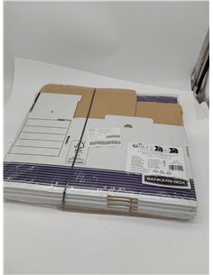 Fellowes Bankers Box - Caja de archivo definitivo automático, A4, 200 mm, 10 unidades, color blanco y azul 2