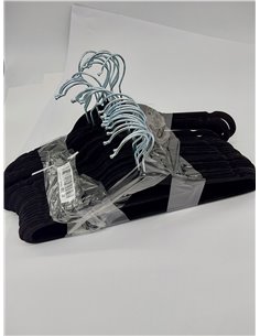 Amazon Basics Perchas Antideslizantes de Terciopelo para Bebés y Niños Pequeños, 29,5cm (para Ropa de Bebé), Paquete de 50, Negr
