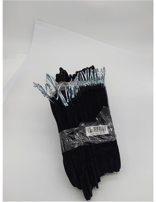 Amazon Basics Perchas Antideslizantes de Terciopelo para Bebés y Niños Pequeños, 29,5cm (para Ropa de Bebé), Paquete de 50, Negr