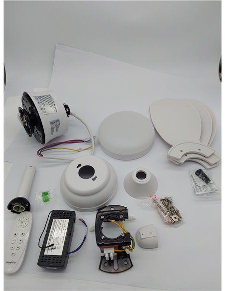 Newday 61cm Ventilador de Techo con Luz y Mando a Distancia, Ventiladores Techo con Lámpara Dimmer Pequeño, Ventilador Techo Bla