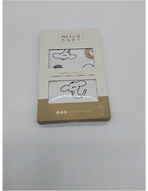 Saco Meyco Baby Animal, equipo inicial para recién nacidos (saco para bebés de 0 a 3 meses, suave para dormir, transpirable y ab