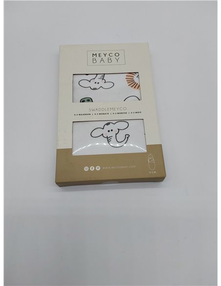 Saco Meyco Baby Animal, equipo inicial para recién nacidos (saco para bebés de 0 a 3 meses, suave para dormir, transpirable y ab