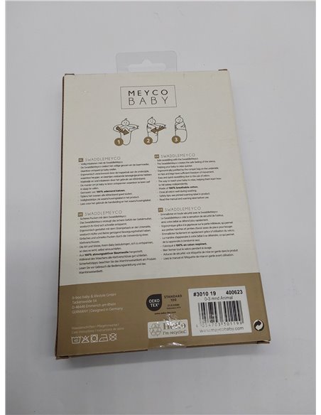 Saco Meyco Baby Animal, equipo inicial para recién nacidos (saco para bebés de 0 a 3 meses, suave para dormir, transpirable y ab