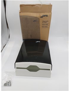 Jofel - Dispensador de Papel de Manos, Toallas Faciales, Dispensador de Papel Secamanos de Pared, hasta 600 Toallitas Zig-Zag, H