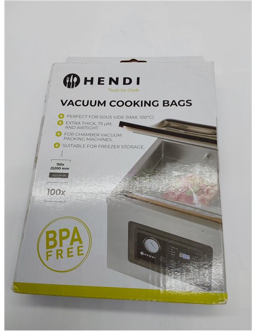 HENDI Bolsas de cocción al vacío - 100 unidades - 150x200 mm
