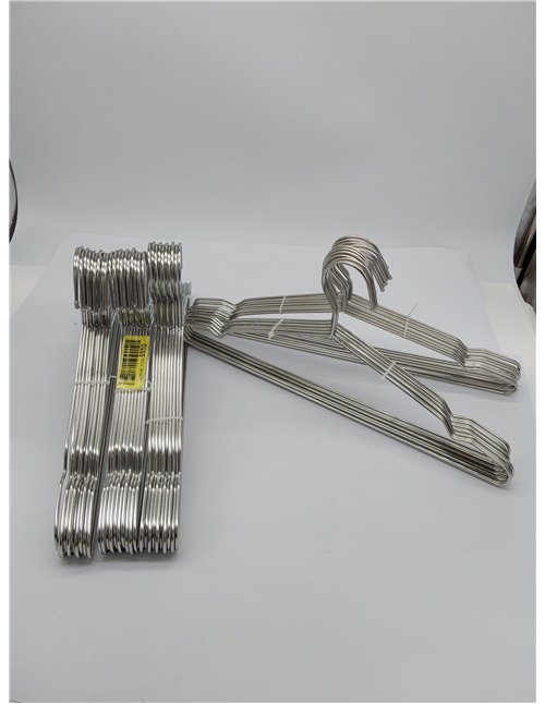 Tosnail Paquete de 50 perchas de metal de alambre resistente de acero inoxidable, 42 cm 