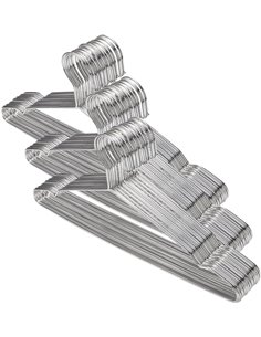 Tosnail Paquete de 50 perchas de metal de alambre resistente de acero inoxidable, 42 cm 