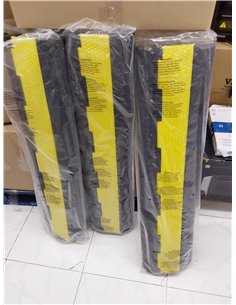 Pasacables de Suelo de Caucho Doble Vía 980x245x45 cm | Protector de Cables para Suelo Exterior, Antideslizante Resistente a la  2