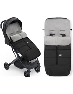 Saco Silla Paseo Universal, Saco Invierno Silla Paseo Universal, Desmontable con Cremallera, Cabezal Ajustable,Impermeable y Tra