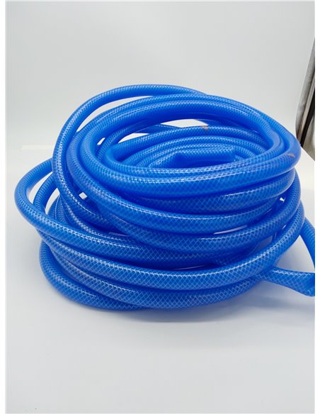 TATAY Kit Manguera de Jardín Azul, Blue Line, en Rollo de 15m, Reforzada, Libre de cadmio, Libre de BPA, Equipada con Kit Comple