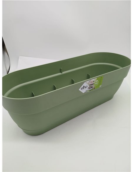 Elho Vibia Campana Trough Allin1 50 - Jardinera por Balcón - Ø 50.4 x H 17.7 cm - Verde/Pistache Green