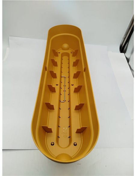 Elho Vibia Campana Trough Allin1 70 - Jardinera por Balcón - Ø 70.4 x H 17.7 cm - Amarillo/Honey Yellow