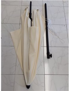 AKTIVE Sombrilla de terraza Cuadrada, 175x175 cm, Mástil de Acero inclinable, Tejido poliéster con protección UV30, 4 Varillas R 2