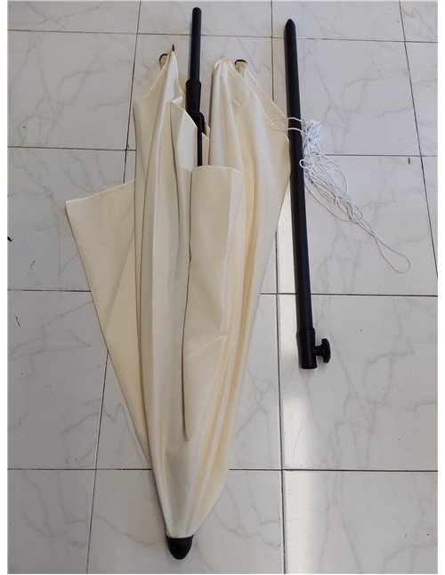 AKTIVE Sombrilla de terraza Cuadrada, 175x175 cm, Mástil de Acero inclinable, Tejido poliéster con protección UV30, 4 Varillas R