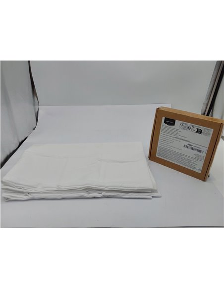 Amazon Basics Paquete de 2 Fundas de Almohada de Microfibra, 50 x 80 cm, Color Blanco Brillante