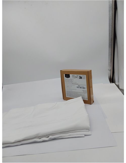Amazon Basics Paquete de 2 Fundas de Almohada de Microfibra, 50 x 80 cm, Color Blanco Brillante