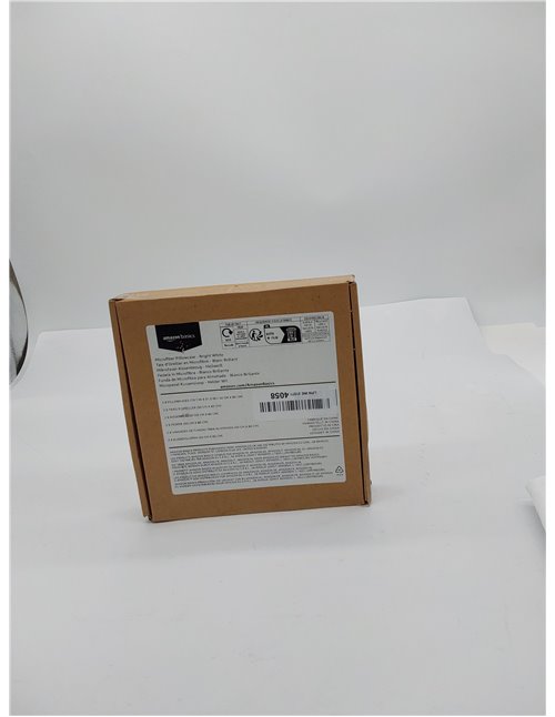 Amazon Basics Paquete de 2 Fundas de Almohada de Microfibra, 50 x 80 cm, Color Blanco Brillante