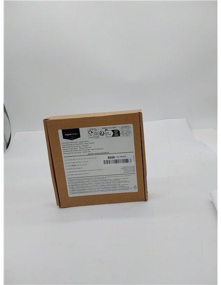 Amazon Basics Paquete de 2 Fundas de Almohada de Microfibra, 50 x 80 cm, Color Blanco Brillante