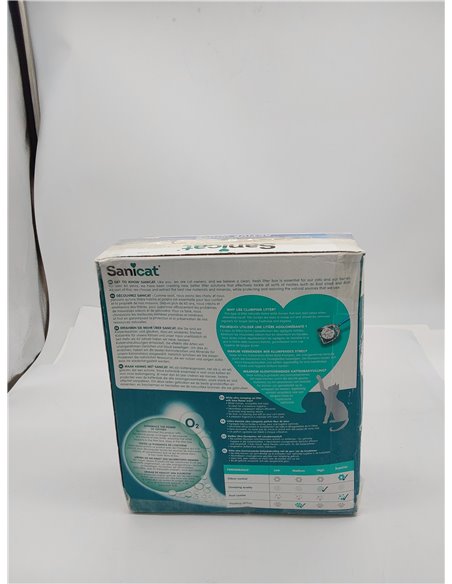 Sanicat - Arena Aglomerante Active White con Flor de Loto, Hecha de minerales naturales con control de olor garantizado, Absorbe