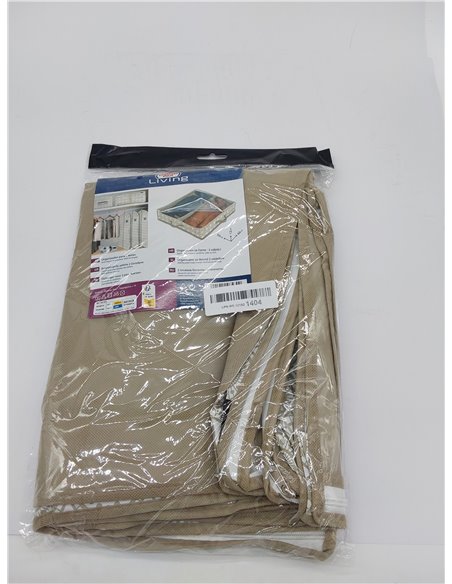 Domopak Living 8001410074300 - Funda para botas (2 compartimentos), color blanco, beige, 50 x 60 x 12 cm