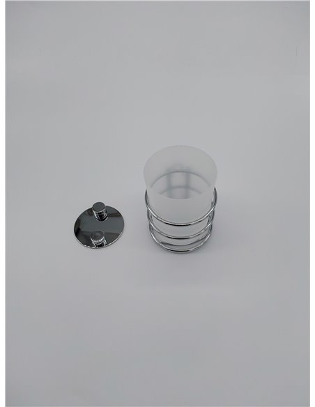 Wenko Turbo-Loc Vaso higiene Dental - Fijar sin taladrar, Acero, 7.5 x 10 x 9 cm, Cromo 