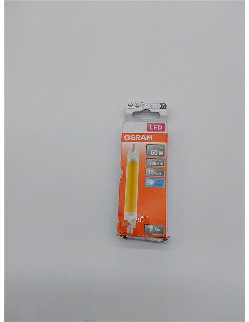 OSRAM LED Slim Line lámpara LED delgada multicolor con base retrofit R7s, 8 W / 806 lm, luz blanca fría y clara con 4000 K, no r