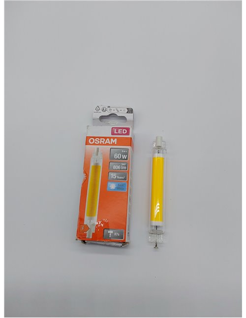 OSRAM LED Slim Line lámpara LED delgada multicolor con base retrofit R7s, 8 W / 806 lm, luz blanca fría y clara con 4000 K, no r