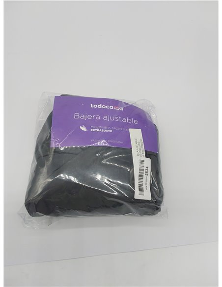 Todocama - Sábana Bajera Ajustable de Microfibra cepillada Extra Suave. (Cama 135 x 190/200cm, Gris Oscuro) 