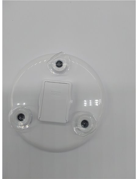 EMKE Espejo cosmético con iluminación con Espejo de Aumento de 5 aumentos, Espejo de Maquillaje LED Blanco con Ventosa, 165 mm d