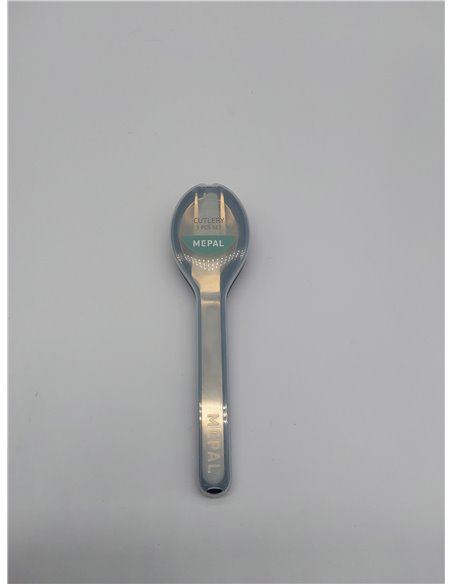 Mepal - Juego de Cubiertos de 3 Piezas Ellipse - Cuberteria para llevar - Consta de cuchillo, tenedor y cuchara - Set de Cubiert