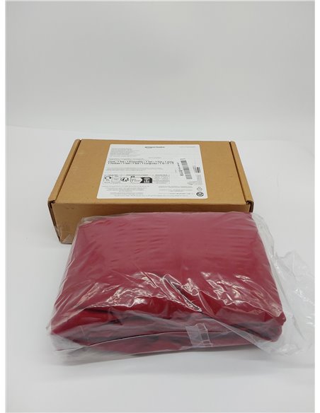 Amazon Basics Sabana Bajera Ajustable, 140 x 200 x 30 cm, de Poliéster Microfibra, Burdeos 