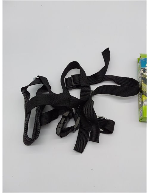 Arquivet Bozal Nylon Talla L con Lazo Acolchado para Perros - Paseo, adiestramiento y protección - Color Negro - para Perros med