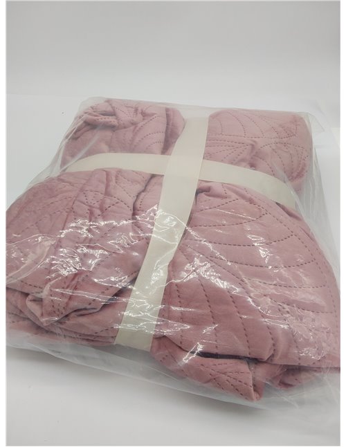 ROOM99 Feel Elegante Colcha en Color Rosa 170 x 210 cm, versátil como Colcha o Manta para sofá, Manta para Cama y sofá, Ideal co