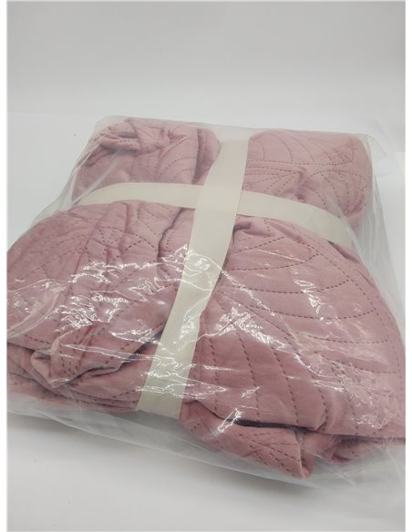 ROOM99 Feel Elegante Colcha en Color Rosa 170 x 210 cm, versátil como Colcha o Manta para sofá, Manta para Cama y sofá, Ideal co