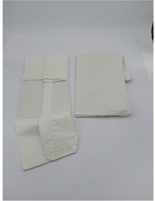 Funda Almohada 60x40 Algodón Reforzado (Pack de 2) - Blanco - Tela Apretada de 57 Hilos/cm² - Funda Almohada 40 x 60 - Certifica