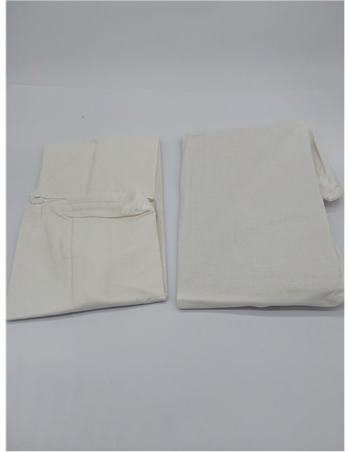 Funda Almohada 60x40 Algodón Reforzado (Pack de 2) - Blanco - Tela Apretada de 57 Hilos/cm² - Funda Almohada 40 x 60 - Certifica