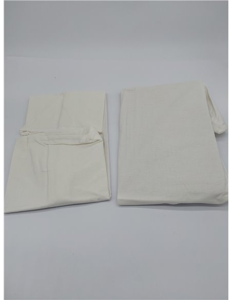 Funda Almohada 60x40 Algodón Reforzado (Pack de 2) - Blanco - Tela Apretada de 57 Hilos/cm² - Funda Almohada 40 x 60 - Certifica