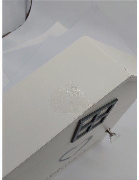 Out of the blue Caja para Llaves de Madera, Color Blanco, 24 x 6 x 29,5 cm 