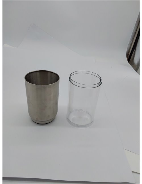iDesign Austin Soporte para cepillos de dientes de plástico y metal, porta cepillos de dientes con tapa, transparente/plateado m