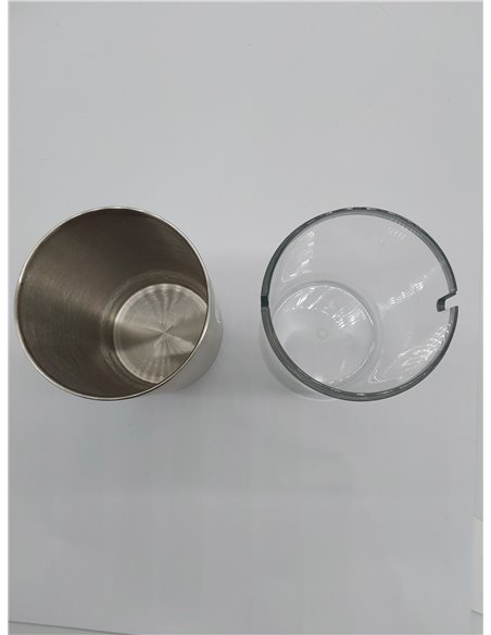 iDesign Austin Soporte para cepillos de dientes de plástico y metal, porta cepillos de dientes con tapa, transparente/plateado m