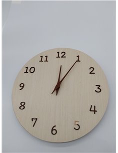 TFA Dostmann Reloj de Pared analógico de Madera 60.3072.01 con números y manecillas 3D de Madera 2