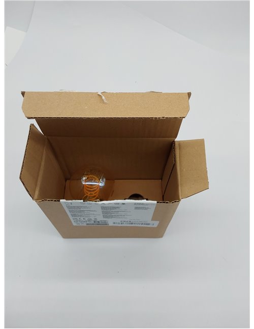Amazon Basics Bombilla LED E27 vintage, cristal ámbar retro, A60, 4 W (equivalente a 25 W), paquete de 1, luz ultracálida de 180