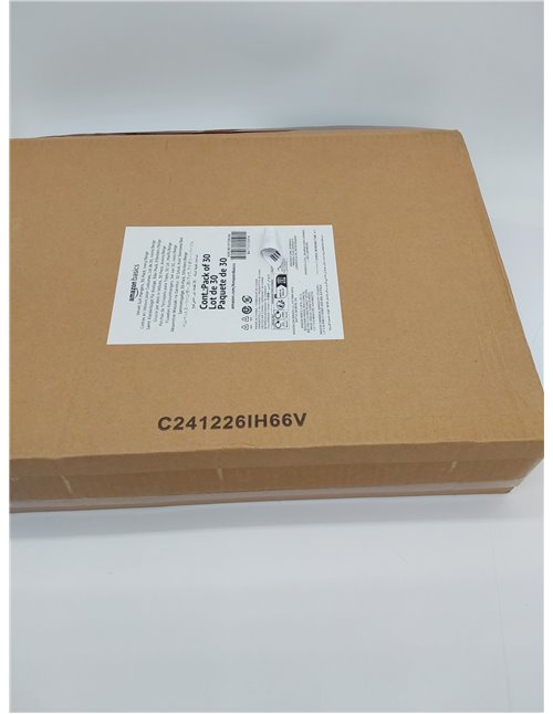 Amazon Basics Perchas de Terciopelo para Trajes, Paquete de 30, Plateado/Marfil 