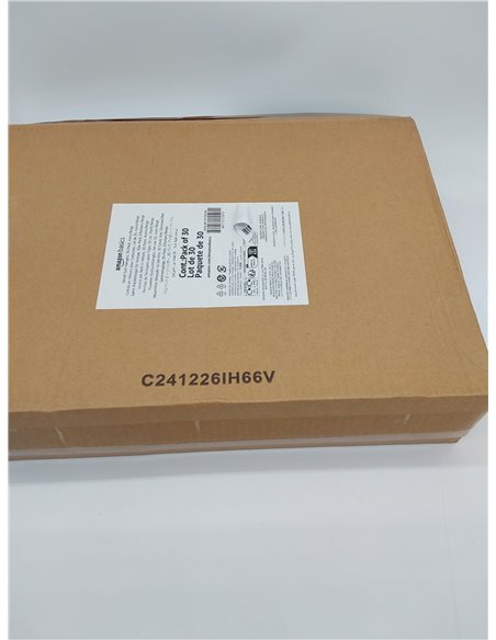 Amazon Basics Perchas de Terciopelo para Trajes, Paquete de 30, Plateado/Marfil 