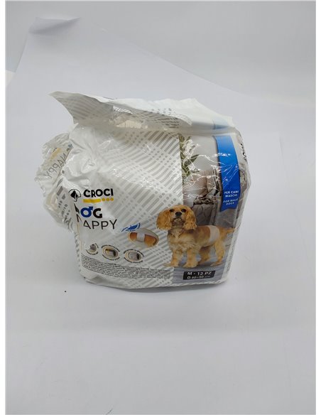 Pañal para perros macho, de la marca Croci, 12 unidades 