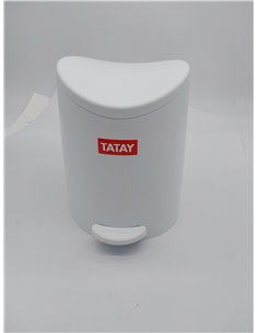 TATAY Papelera Baño con Pedal Estándar 3L | Diseño Práctico y Funcional | Plástico de Gran Resistencia | Compacta y Fácil de Usa 2